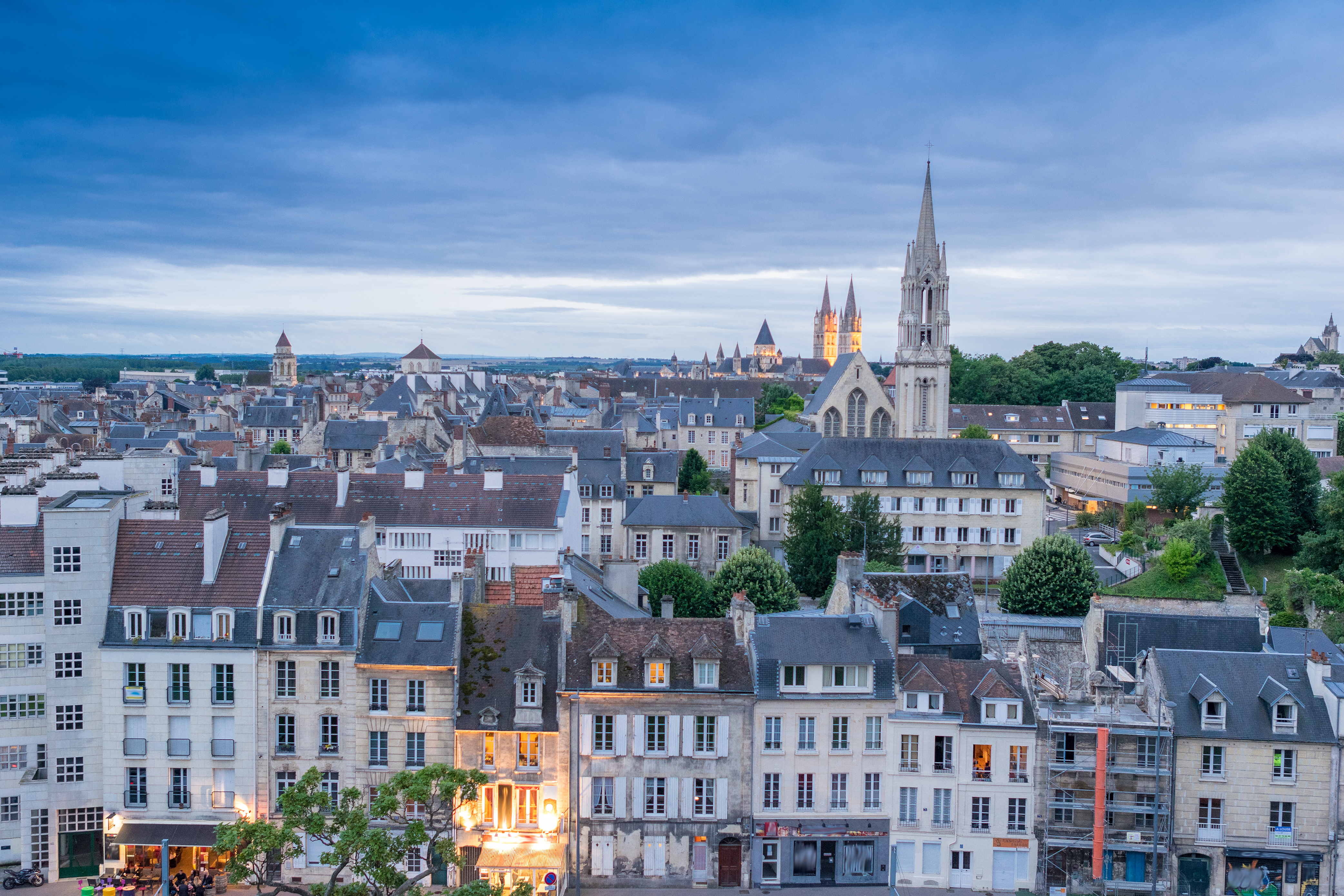 Vue aerienne de Caen